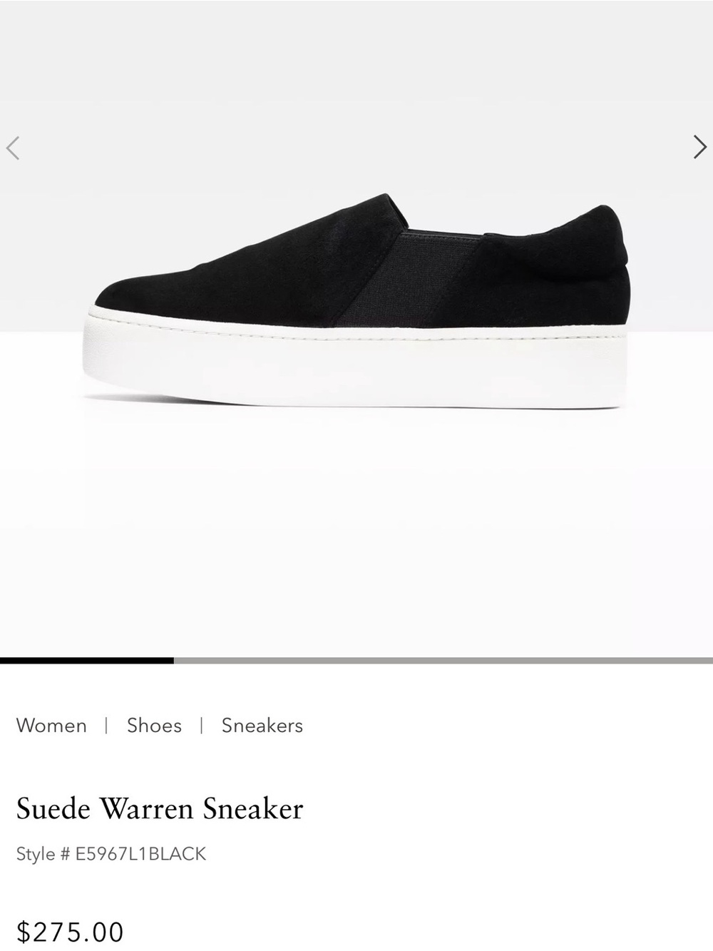 Vince Suede Warren Slip-On Sneaker - Black 7.5
